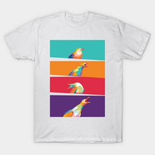 Screaming Bird Meme Popart T-Shirt